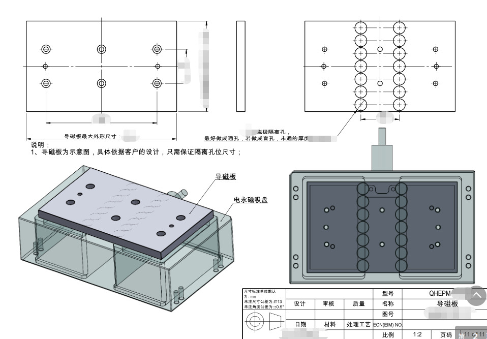 千豪電永磁吸盤，自動(dòng)化夾具